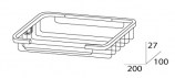 Полочка-решетка прямоугольная 20 см FBS RYNA RYN 018