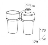 Стакан и емкость для жидкого мыла (стекло) FBS ELLEA ELL 008
