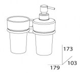 Держатель стакана и емкости для жидкого мыла (стекло) FBS ESPERADO ESP 008