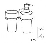 Стакан и емкость для жидкого мыла (стекло) FBS LUXIA LUX 008