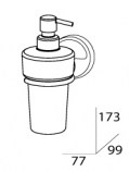 Емкость для жидкого мыла (стекло) FBS LUXIA LUX 009