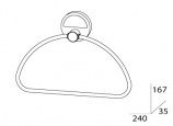Кольцо для полотенца FBS LUXIA LUX 022