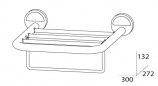 Полка для полотенец с нижним держателем 30 см FBS LUXIA LUX 039