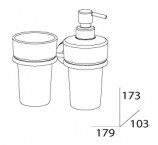Стакан и емкость для жидкого мыла (стекло) FBS NOSTALGY NOS 008