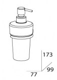 Емкость для жидкого мыла (стекло) FBS STANDARD STA 009