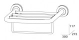 Полка для полотенец с нижним держателем 30 см FBS STANDARD STA 039