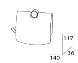 Держатель туалетной бумаги с крышкой (компонент) FBS UNIVERSAL UNI 048